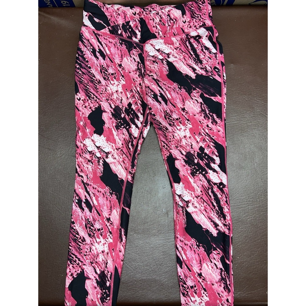Athletic Works Women Black White Pink Capri Workout Jogging Pants - Size XL‎